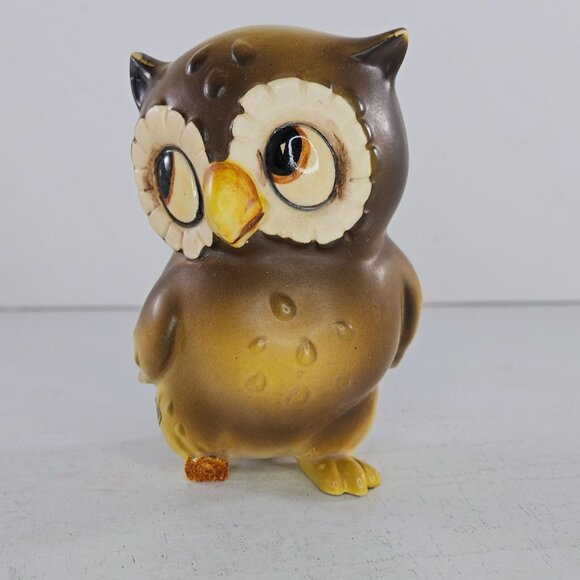 Vintage Josef Originals Owl Figurine Big Eyes Kitsch 4" Tall *FLAW* - Picture 7 of 9
